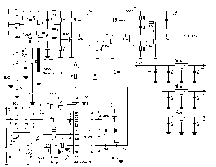 Here Can You Find A Schematic of A 70 CM Transmitter